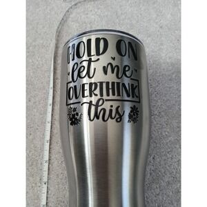 Stainless Steel Travel Tumbler - Silver New Without Tags 30-32oz-"Sayings"